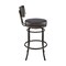 Armen Living Rees Swivel Counter or Bar Stool in Mocha Finish with Brown Faux Leather 840254333635 - alternate 2